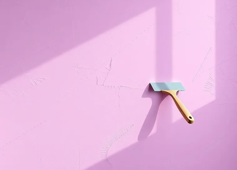 Application d'un enduit décoratif à la lisseuse sur un mur