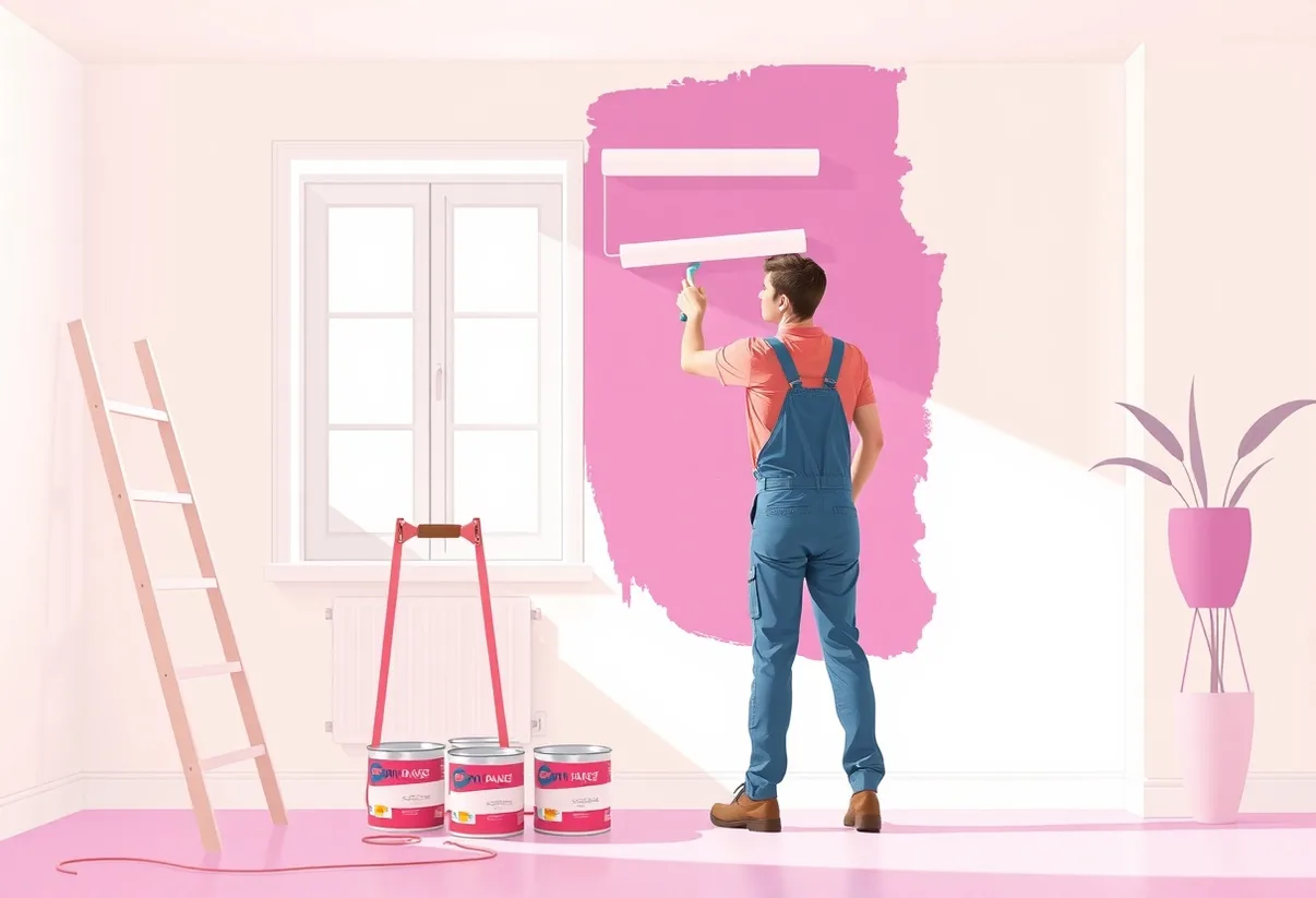 Peintre Mouvaux 59420 en intervention sur un chantier